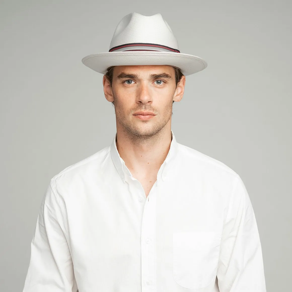 creel_4.webp Bailey Hats Made In Usa | Creel Natural/Black Taupe Stripe