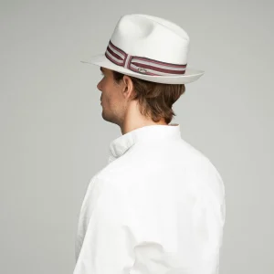 Bailey Hats Made In Usa | Creel Natural/Black Taupe Stripe