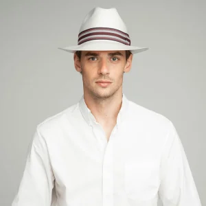 Bailey Hats Straw | Creel Natural/Black Taupe Stripe
