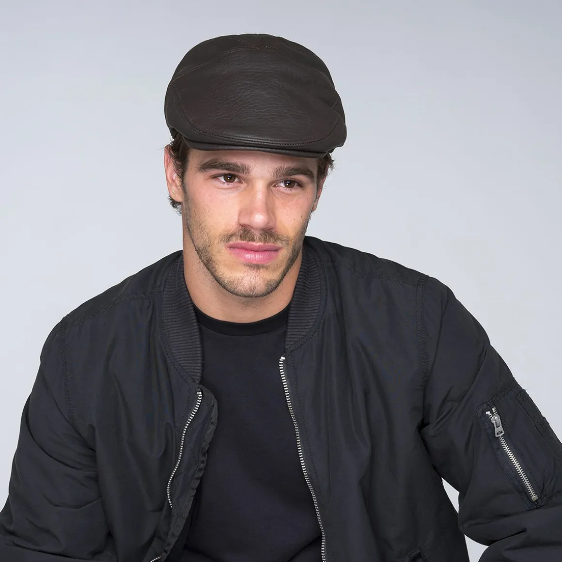 langham_1-1.webp Bailey Hats Leather | Langham Dark Brown