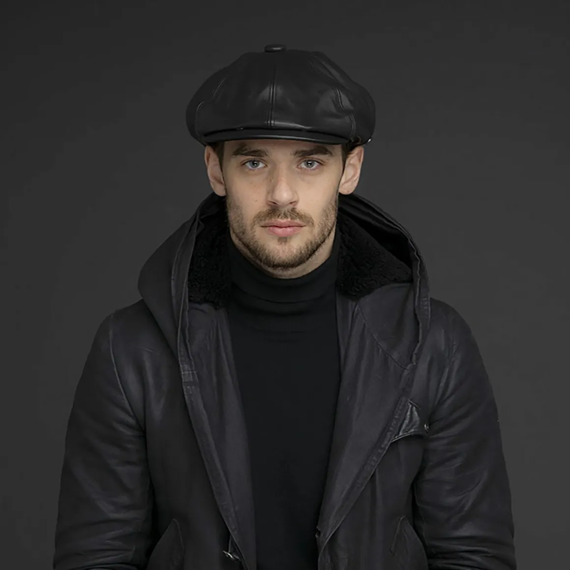 noclin_1.webp Bailey Hats Leather | Noclin Black
