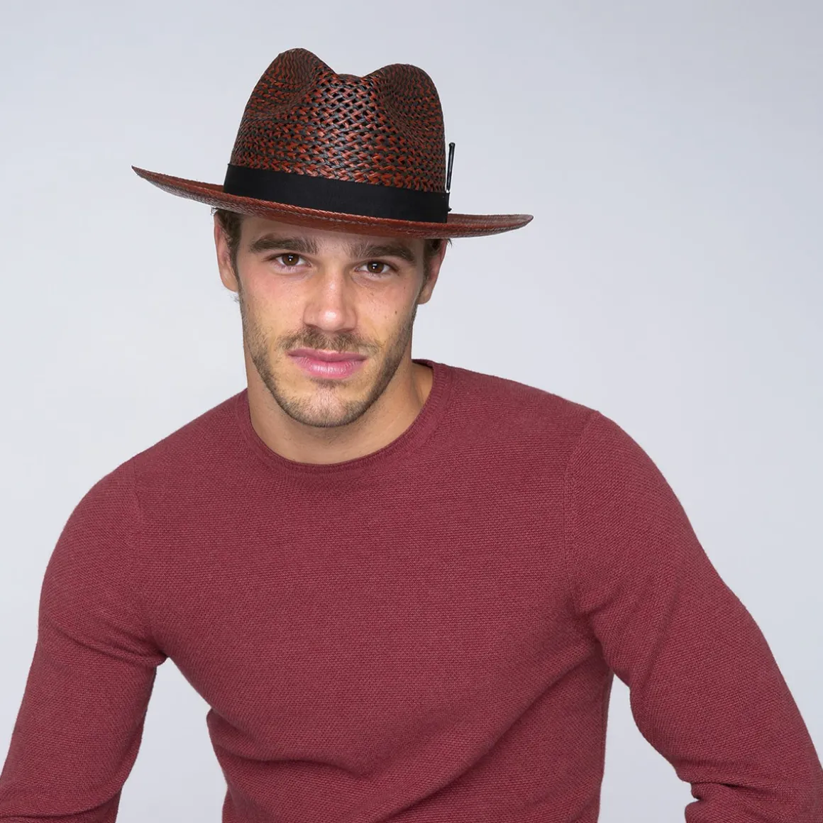 stallworth_3.webp Bailey Hats Made In Usa | Stallworth Deep Red/Black